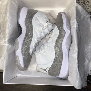 Retro 11 Jordans Metallic Silver Glitter